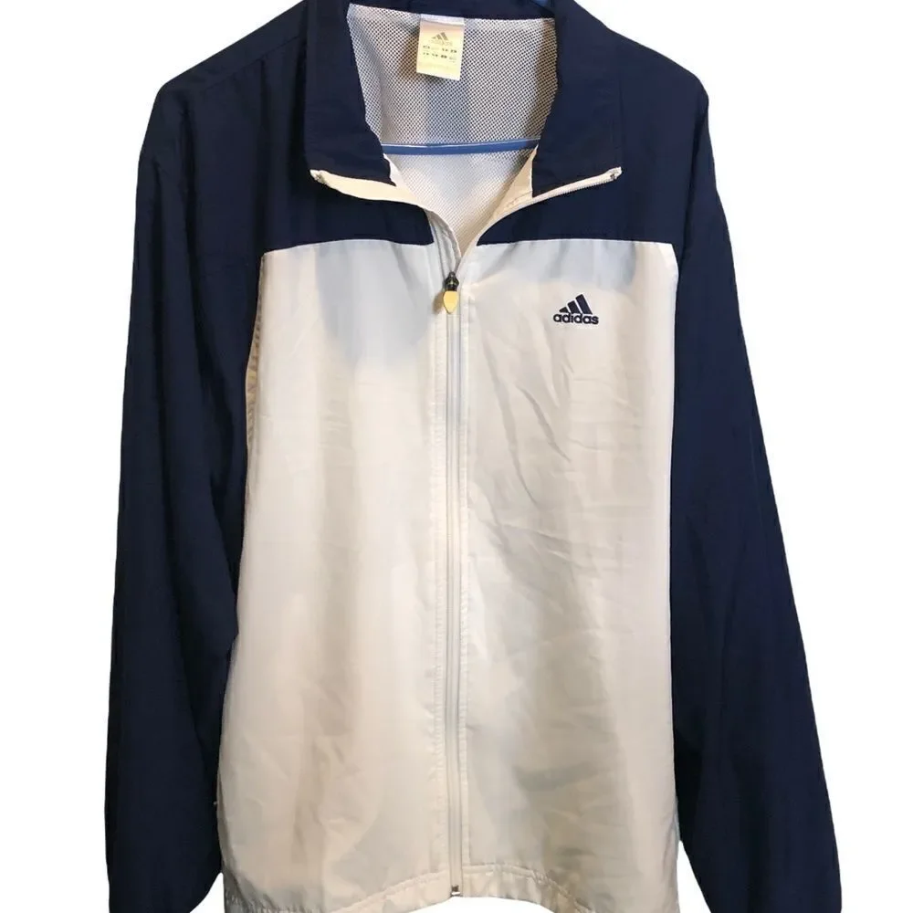 Adidas men’s windbreaker‎ in blue and white